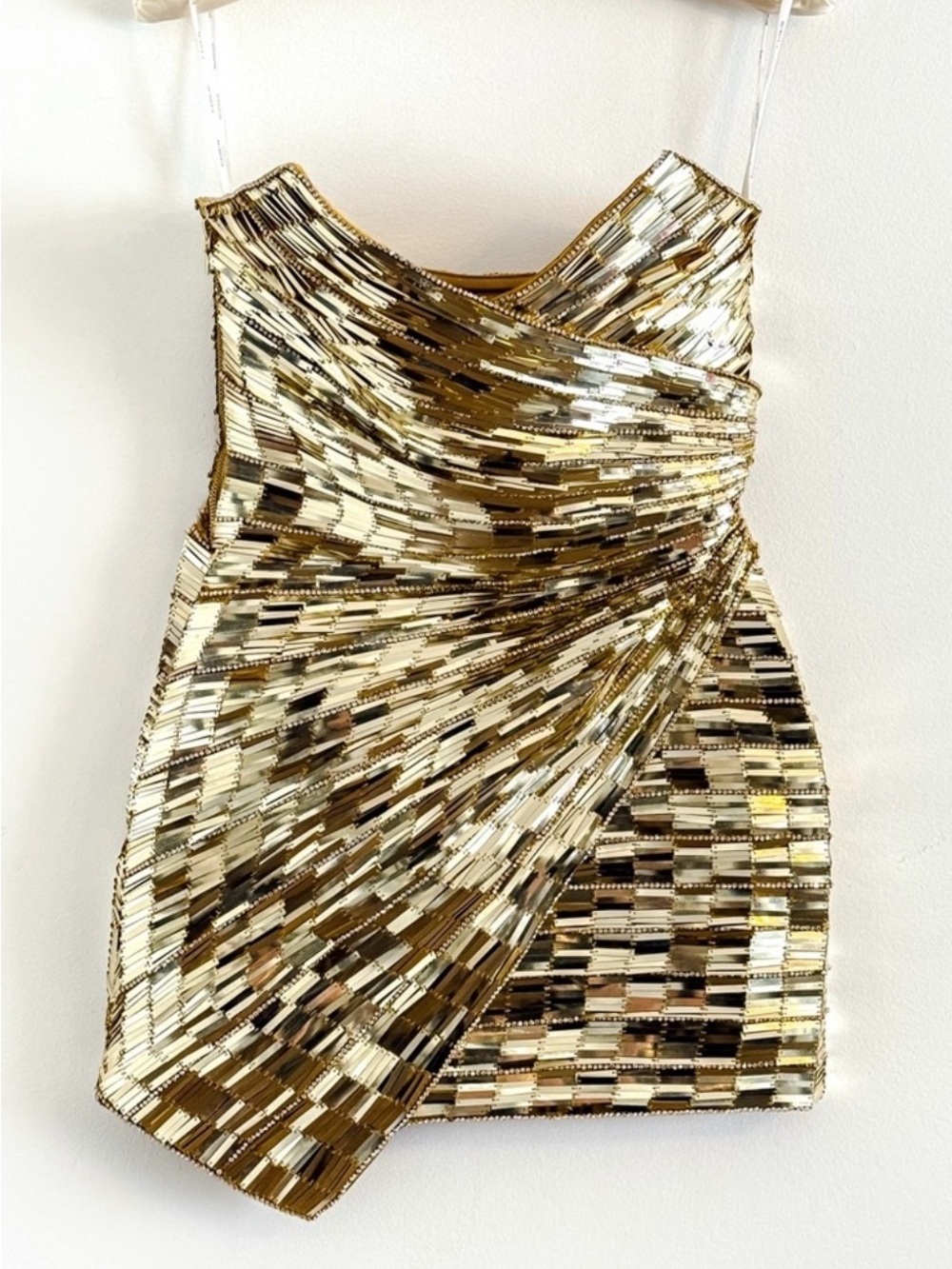 Retrofete Aura Gold Embellished Dress Size Large (L) $2198 NWOT - Picture 6 of 14
